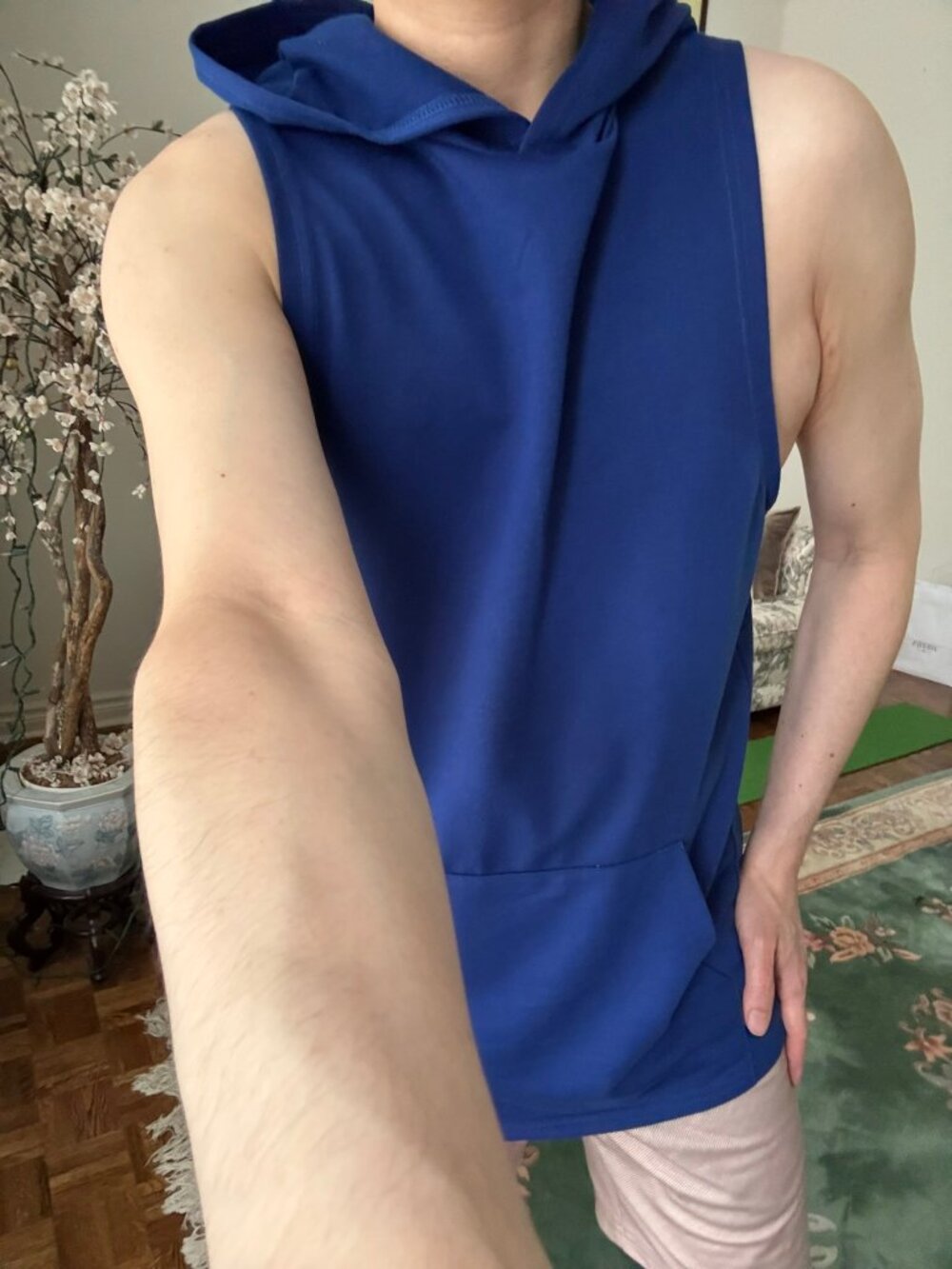 COOFANDY Muscle Gym Hoodie Sleeveless Tank Top S
